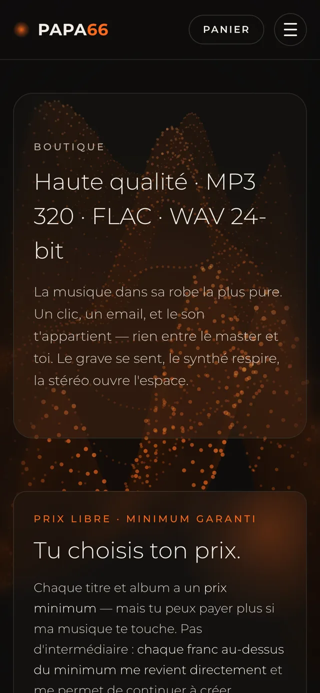 Boutique PAPA66 à prix libre