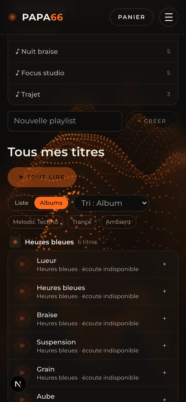 Ma collection regroupée par album