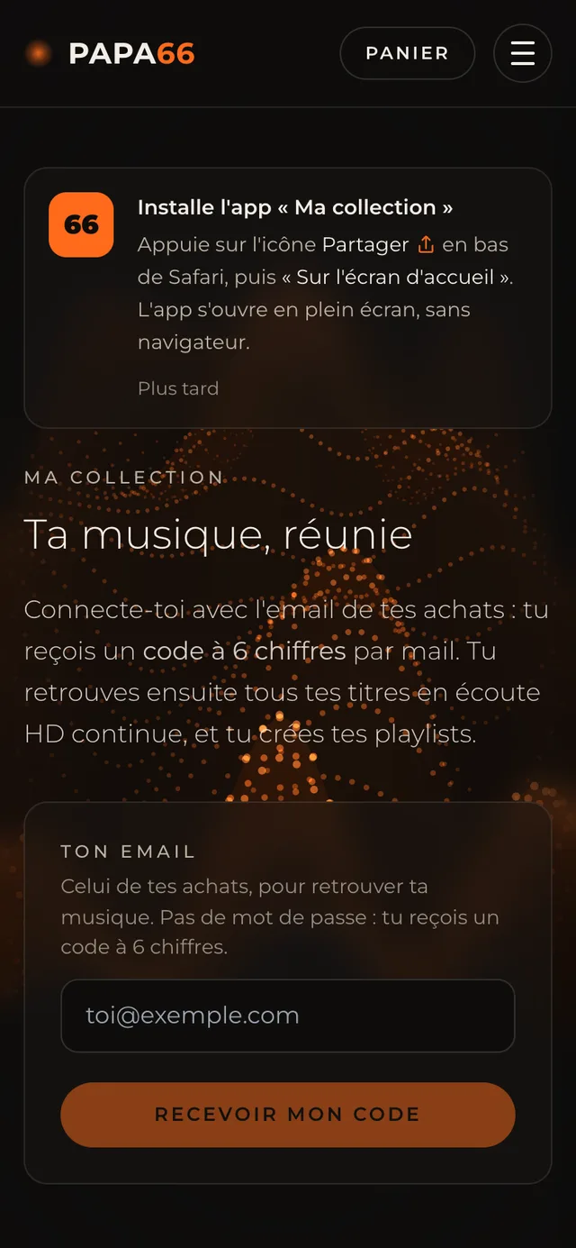Installation et connexion à l'espace